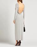 Макси платье Giorgio Armani, светло-серый - фото 4