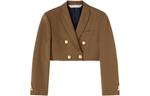 PALM ANGELS Двубортный укороченный блейзер, Reddish Umber - фото 3