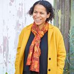 Валяный шелковый шарф Paper High, оранжевый - фото