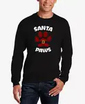 Мужской свитшот с принтом "Santa Paws" LA Pop Art, черный - фото