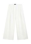 Брюки Massimo Dutti WIDE-LEG VOLUMINOUS, White - фото 5