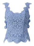 Топ-корсет с кружевом Moos Studio, синий - фото
