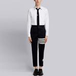 Брюки чинос на 4 планках THOM BROWNE, Морской синий - фото 4