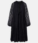 Кружевное платье миди Patou, Black - фото