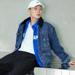 Скейтборд джинсовая куртка мужская синяя Lining, синий - фото 7