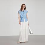 ELLE Рубашка Women's Blue Lapel Moderate - фото 7