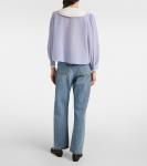 Шелковый топ Eimer Rixo, Sky Blue - фото 3