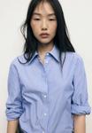 Блуза Mango Button-down blouse, Dark Blue - фото