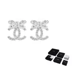 Серьги Bow Tie Cc Logo CHANEL, серебро - фото