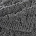 HERMES Кашемировый  вязаный шарф мужской серый - фото 6