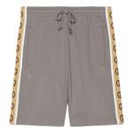 Шорты cotton jersey shorts 'grey' Gucci, серый - фото