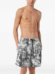 Плавки-шорты с графичным принтом Philipp Plein, черный - фото 3
