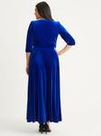 Бархатное платье макси Verity Scarlett & Jo, синий кобальт - фото 4
