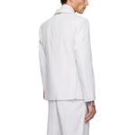 Однобортный полосатый блейзер Thom Browne, белый - фото 5