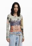 Топ Desigual COLLAGE RUCHED , Material Finishes/Multi-Coloured - фото