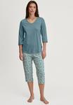 Пижамный комплект Calida ORNAMENT CAPRI SET, Smoke Blue/Light Blue - фото