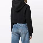 Толстовка женская Mm6 Maison Margiela короткая, черный - фото 3