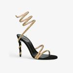 Босоножки Margot на каблуке из кожи с декором Rene Caovilla, черный - фото 4