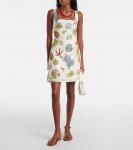 Морское льняное мини-платье Alémais, кремовый - фото 2