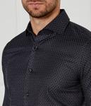 Рубашка мужская Joop! облегающего кроя с мелким принтом, черный - фото 4