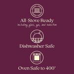 Anolon SmartStack, набор жестко анодированных сковородок для раскроя, 2 предмета, черный, черный - фото 10