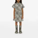 Детское платье Burberry, серый - фото 5