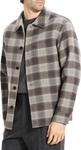 Theory Men's WP Overshirt in New Divide Check, Feather Multi - фото 2