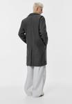 Пальто PULL&BEAR Classic coat, Grey - фото 3