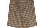 Шорты детские Burberry в мелкую клетку, хаки - фото 2