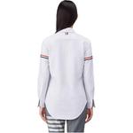 Полосатая рубашка с 4 полосками THOM BROWNE, синий - фото 6