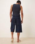 ASOS DESIGN удлинённые джинсовые шорты в цвете индиго - фото 3