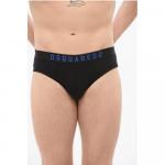 Хлопковые трусы с логотипом на поясе Dsquared2, черный - фото 3