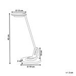 Настольная лампа Beliani, 19x19x45 см, серебристый - фото 3