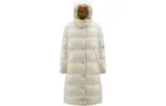 Пуховик женский белый Moncler - фото