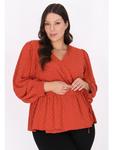 Блуза Usha Plus Size Blouse, красный - фото 3