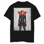 Футболка с плакатом и портретом Черной вдовы Marvel для мальчиков 8–20 лет Licensed Character - фото