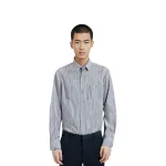 Мужская рубашка UNIQLO, цвет Asphalt Gray - фото 4