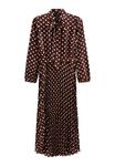 Платье New Look POLKA DOT PLEATED LONG SLEEVE MIDI, Brown Pattern/Brown - фото 5