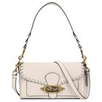 COACH Нефритовый кожаный плечевой рюкзак - фото