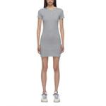 Футболка-платье с вышитым логотипом Marine Serre, серый - фото 3