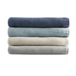 Вязаное одеяло INK+IVY Bree, синий - фото 5