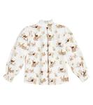 Хлопковая блузка с принтом Paade Mode, разноцветный - фото 3