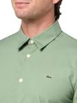 Мужская рубашка Lacoste Slim Fit Stretch Poplin, Thyme - фото 3