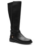 Сапоги женские Michael Kors Эбигейл кожаные комбинированные, черный - фото