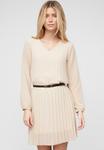 Платье Cloud 5ive PLEATED WITH BELT, Beige - фото