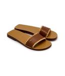 Кожаные тапочки мечта Michael Kors, коричневый - фото 3