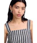 Топ Madewell Shania Top - Striped Twill Linen, Navy White Stripe - фото 3