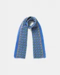 Шарф с цветочным рисунком Tintoretto, синий - фото 2