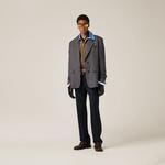 Прямой габардиновый пиджак Miu Miu, серый - фото 2