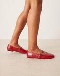 Балетки Leah Mary Jane вишневого цвета Asos Design - фото